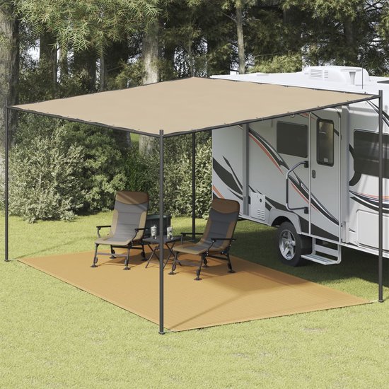 vidaXL - Tenttapijt - 300x600 - cm - HDPE - zandkleurig van Merkloos — afbeelding 3