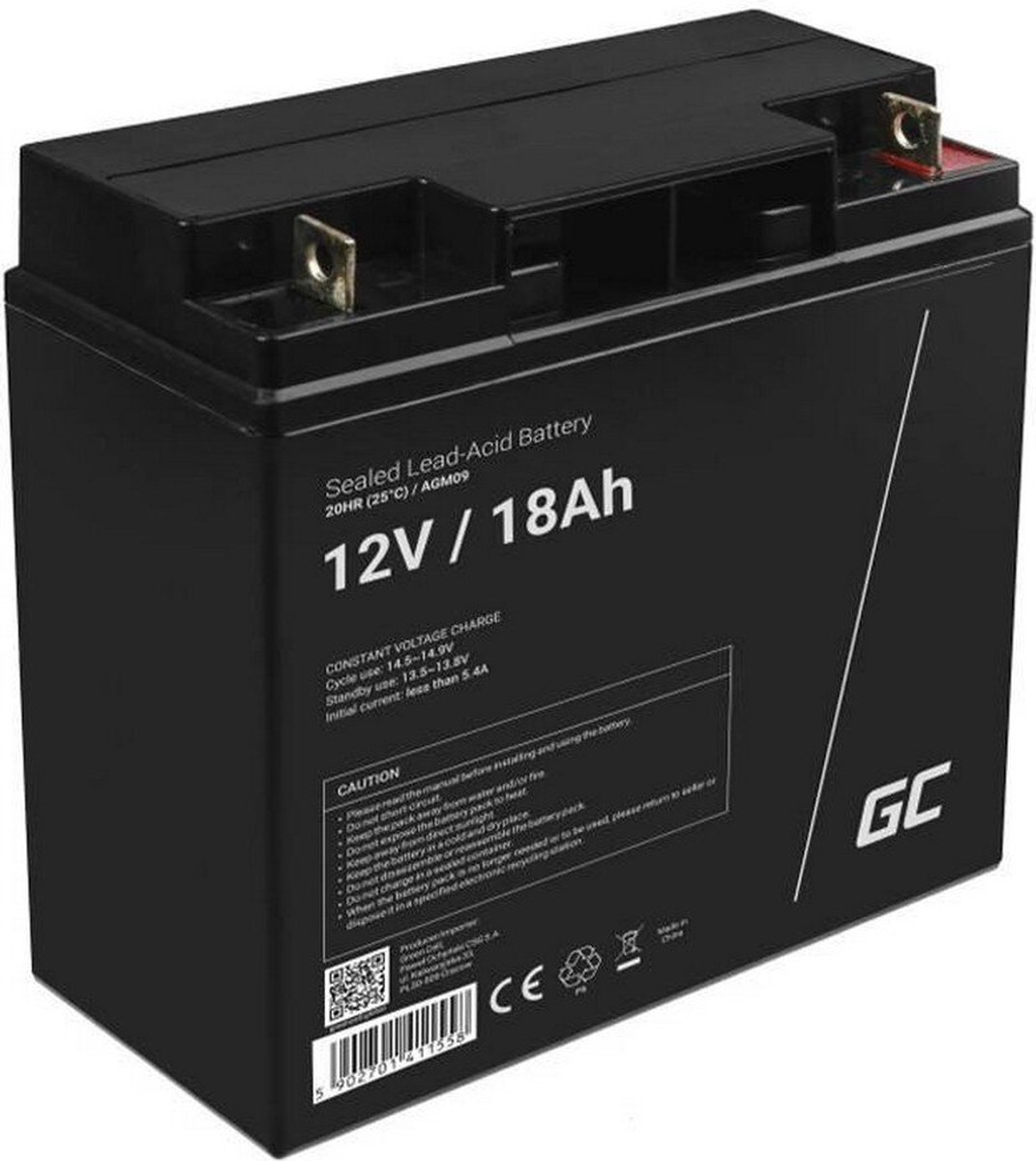 Green Cell 12V 18Ah (11mm) 18000mAh VRLA AGM accu