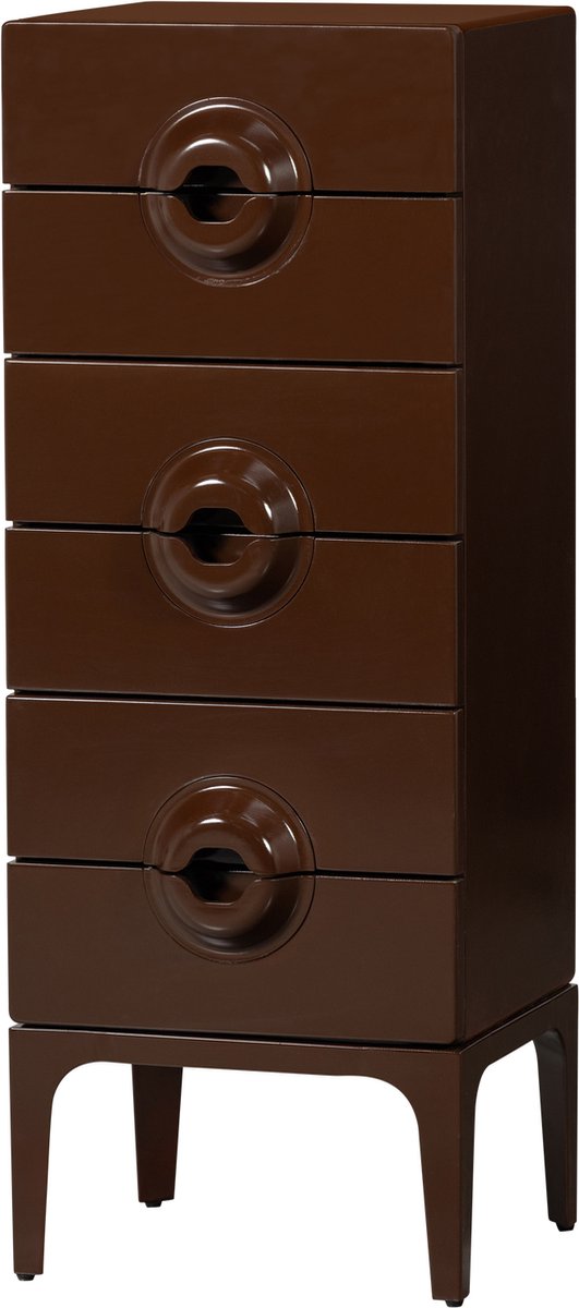 WOOOD ladekast 6 lades Merge - Hout - Bruin/Rood - 120x44x45 cm