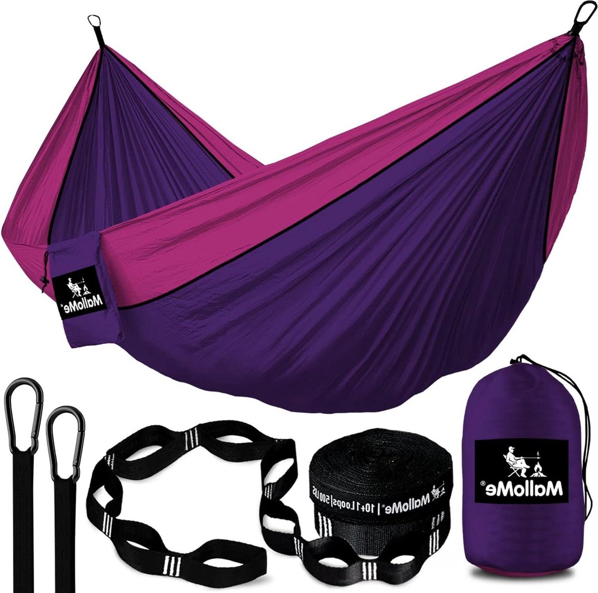 Campinghangmat met riemen draagbare hangmat voor kinderen outdoor hangmat voor 2 personen