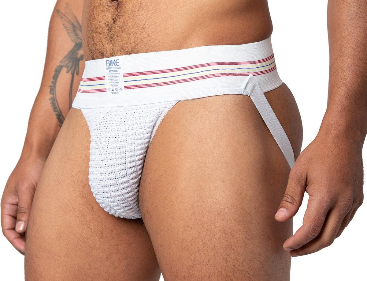 Goedkoopste Bike Original - Jockstrap Herenslip - Elastische Tailleband 7,5 cm - Wit L