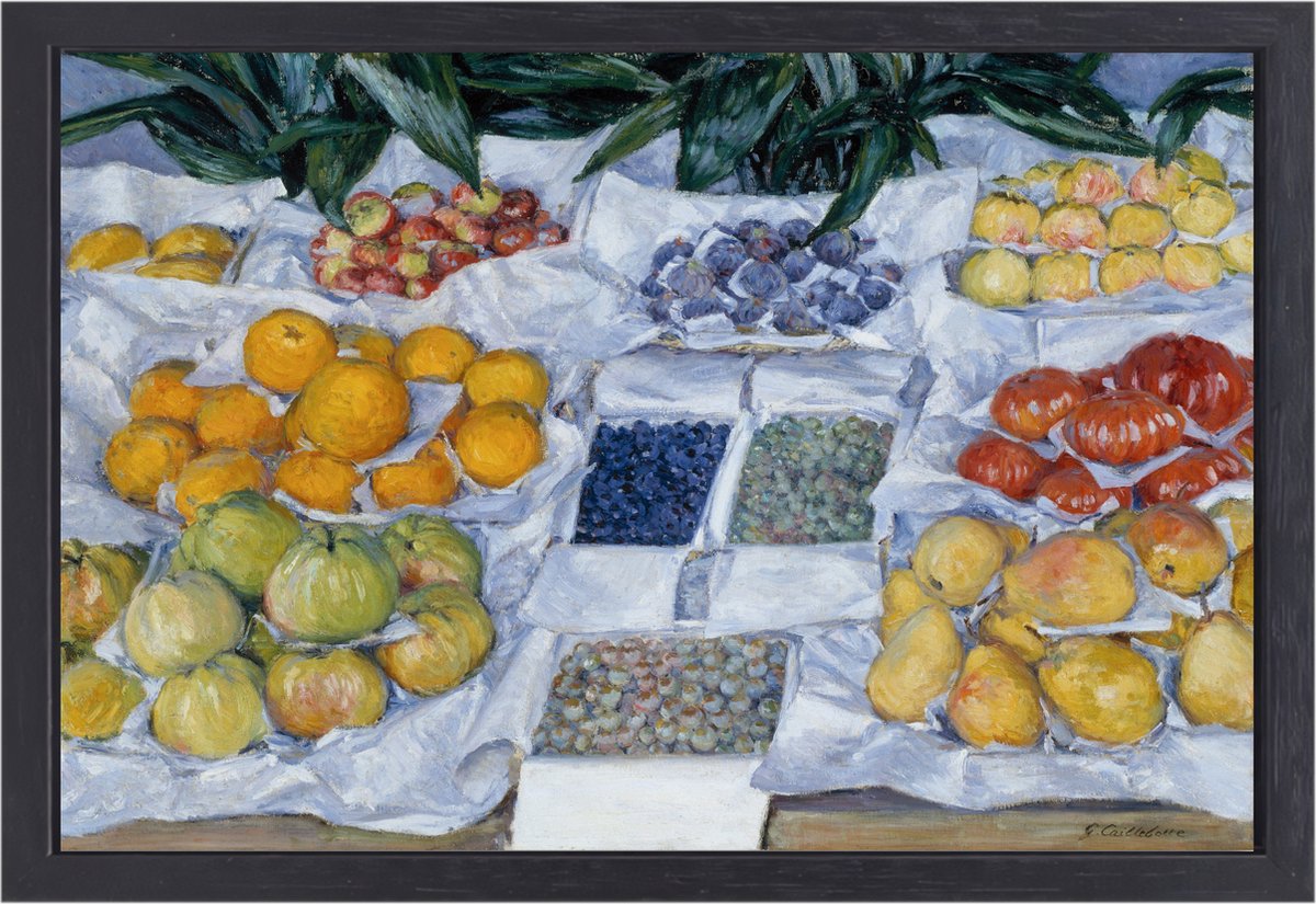 Fruit weergegeven op een standaard - Gustave Caillebotte wanddecoratie - Fruit portret - C