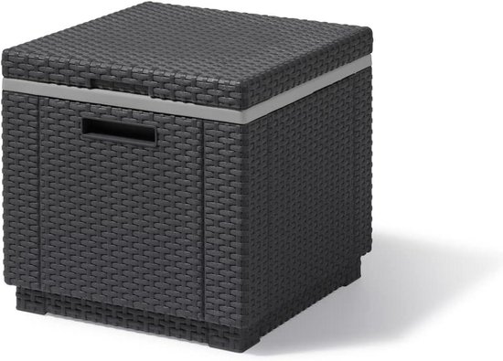 Keter coolbar bijzettafel-koelbox - antraciet - meubels outlet