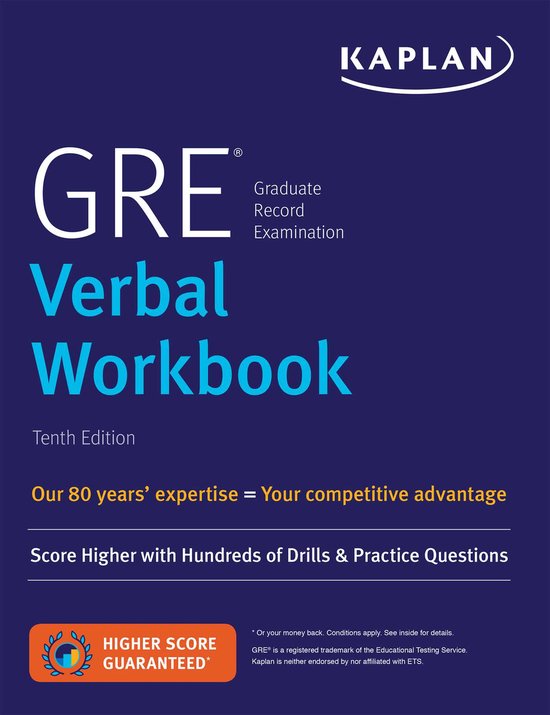 Kaplan Test Prep - GRE Verbal Workbook - cover