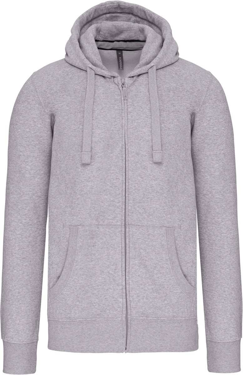 Kariban Hooded Sweater Met Rits K454 - Oxford Grey - S