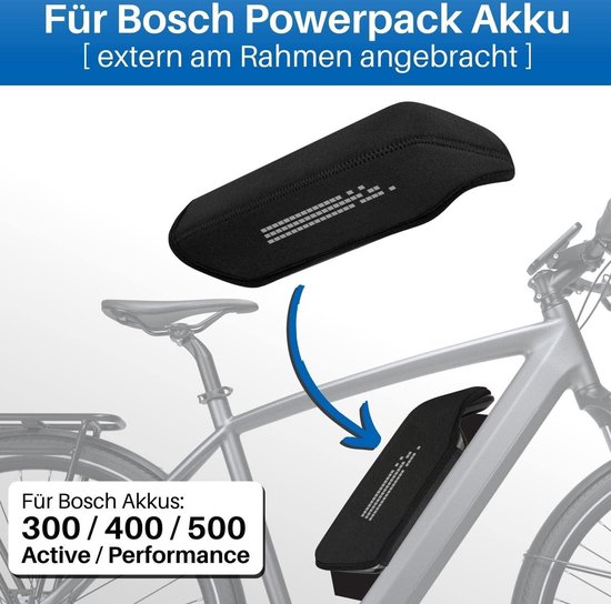 Housse Protection Batterie Bosch FAHRER – Néoprène 4,5mm, Compatible PowerPack 300/400 Et Active/Performance – Coupe Pour Voyant Et Bouton