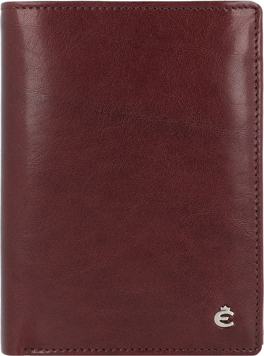Esquire Toscana Portemonnee RFID Leer 10 cm - Jongens - Staand formaat - coffee
