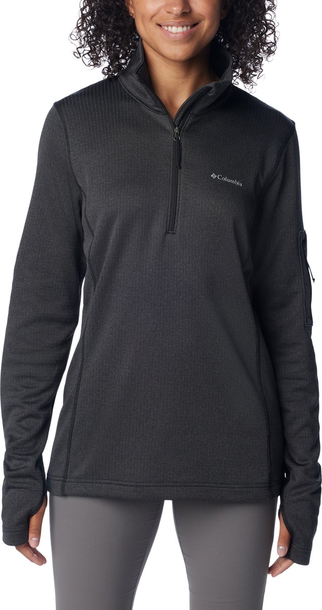 Columbia W Park View™ Grid Fleece 1/2 Zip Women’s Outdoortrui Zwart