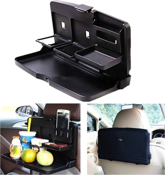 Het Tafeltje Op De Achterbank Van De Auto Is Stabiel, Zodat Passagiers Achterin Er Comfortabel Aan Kunnen Eten~p185912662