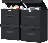 VidaXL Opbergboxen met deksels 3 st massief grenenhout wit