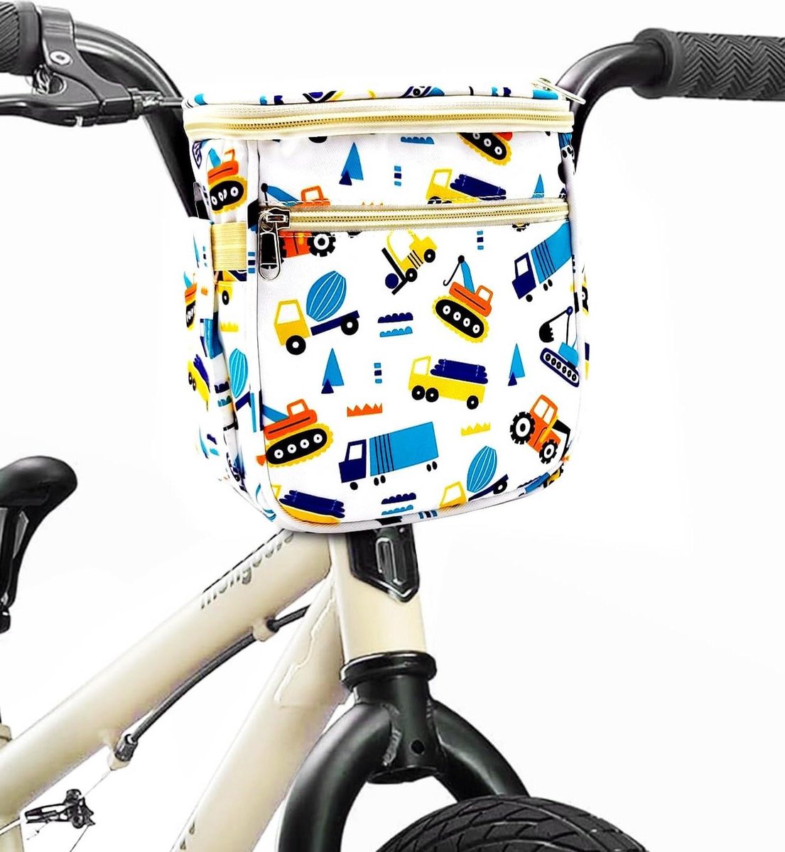 Fietsmand voor kinderen - stuurtas met waterdichte afdekking - kinderfiets stuurmand voor meisjes - fietsaccessoires - geschikt voor de meeste kinderfietsen - loopfiets - driewieler - rollair - roze - blauw
