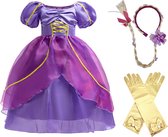 Verkleedkleding -carnaval – kinderjurk – heksje kostuum – groen – maat 116