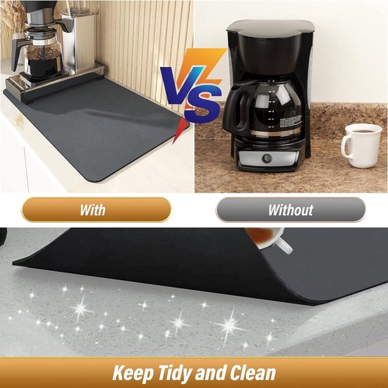 Amusingtao Afdruipmat, Absorberende Afdruipmat Voor De Keuken Onderlegger Voor Koffiemachine Afdruipmat Voor Koffiemachine 40 X 50 Cm