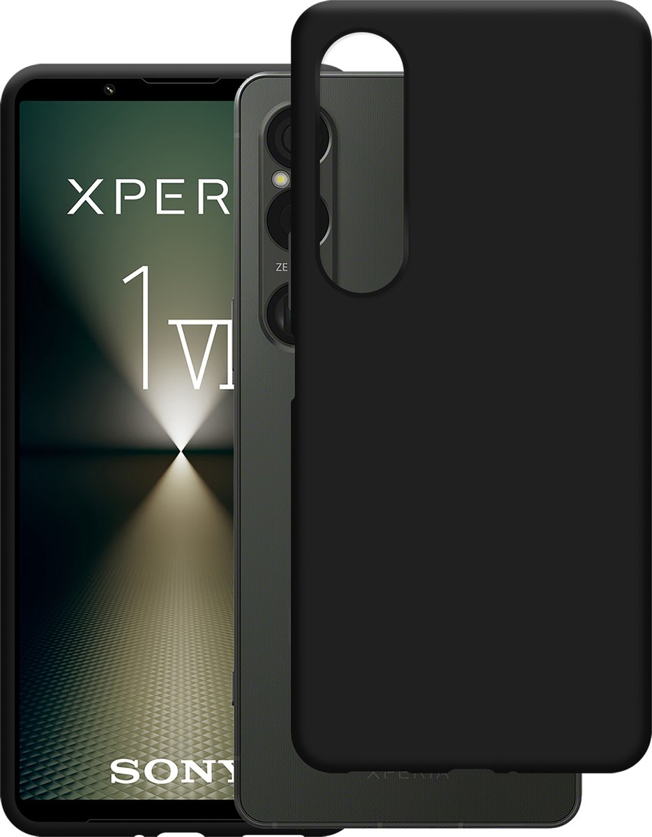 Cazy hoesje geschikt voor Sony Xperia 1 VI Hoesje Siliconen - Flexibele Case - Zwart