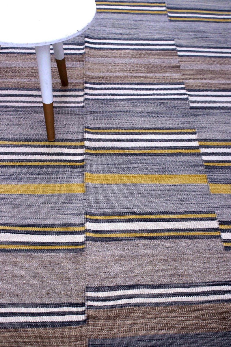 Kleurrijk Tapijt Laagpolig Handgeweven Wollen Vloerkleed - Koho Afghan Modern Kelim 203x157 - 203x157cm- Modern - Woonkamer - Salon - Slaapkamer - Eetkamer