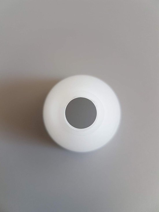 Retro lampenkap, wit glas met noppen, ca. 1960