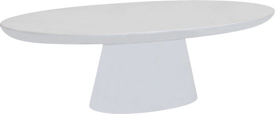 Table de salon Cleo Ovale Wit 130 cm - Giga Meubel