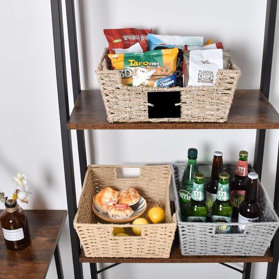 Panier De Rangement En Osier STOBOK - Magazine, Jouets & Objets - Poignées Tissées à La Main