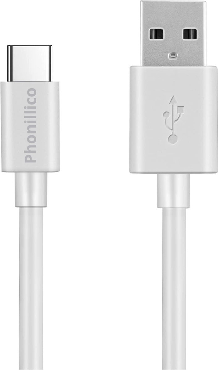 Câble USB Type-C Pour OPPO A54 5G - 1 Mètre Blanc - Charge Et Données - Neuf