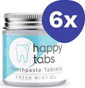 Happy Tabs Tandpasta Tabletten Munt (fluoride) (6x 80 stuks)