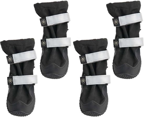 SlowTon Hondenlaarzen voor gewonde poten, waterdicht, hondenpootbeschermer voor regenachtige, winterse sneeuw, hondenschoenen met reflecterende strip, dubbele verstelbare wasbare antislip