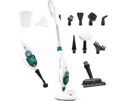 Di4 Steamclean Multi10 Max 10 in 1 multifunctionele stoomreiniger - diepe reiniging - 1500W - verwijdert 99,9% van virussen en bacteriën - reiniging zonder reinigingsmiddelen - wit Reinigingsmachine