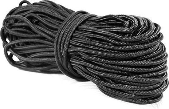 Foto: Paracord 25 meter zwart