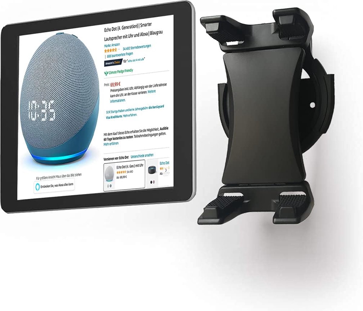 Tablet Wandhouder - Tablet Muurbeugel - Ergonomisch Ontwerp - Tablet Muurhouder - Geschikt voor Diverse Tabletformaten