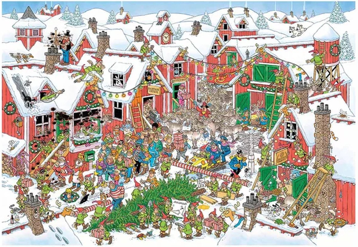 Jan van Haasteren - Het dorp van de Kerstman - 5000 stukjes - Legpuzzel — afbeelding 7