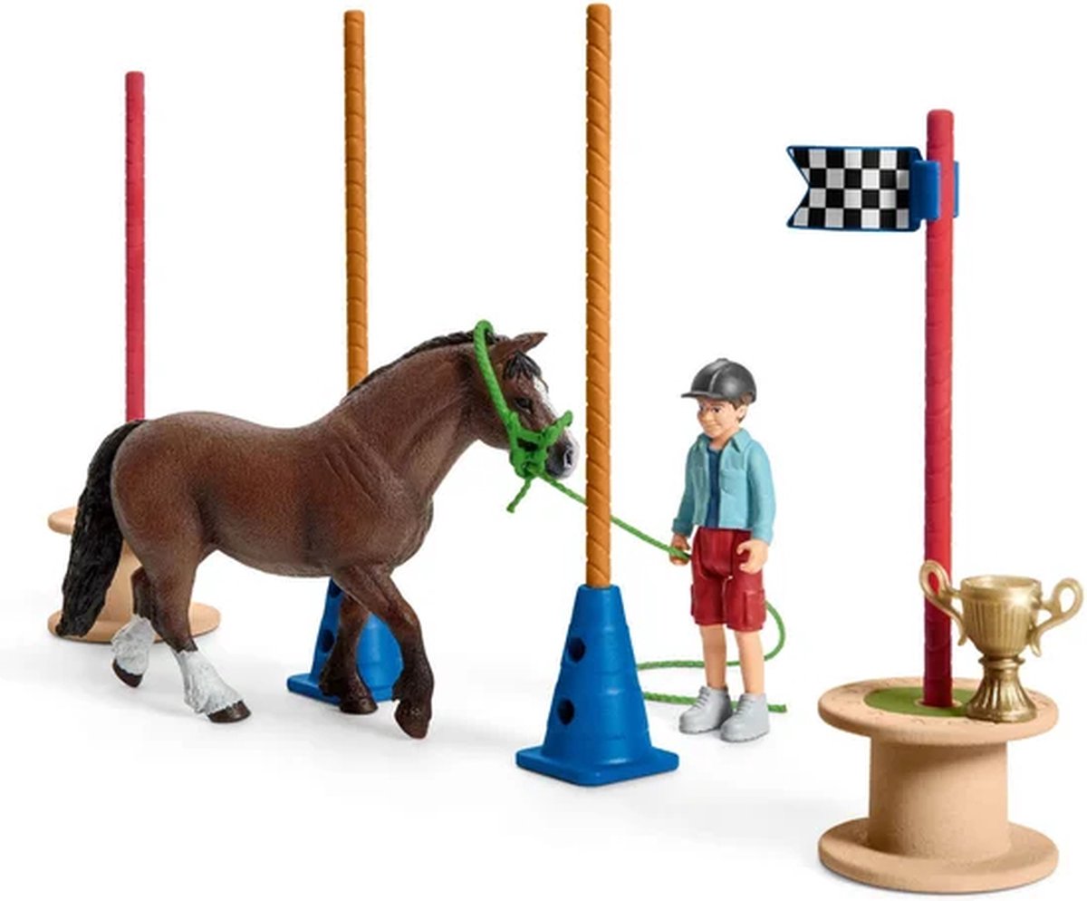 Schleich FARM WORLD - Pony agility wedstrijd - Speelfigurenset - Kinderspeelgoed voor Jongens en Meisjes - 3 tot 8 jaar — afbeelding 14