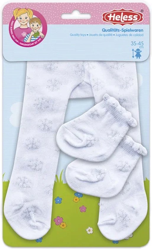 Heless Poppenmaillot En Sokken Polyester Wit/zilver 28-35 Cm — afbeelding 5