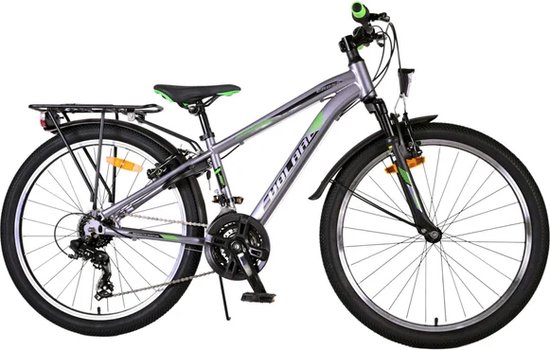 Volare Cross jongensfiets 24 inch, grijs, 21 versnellingen
