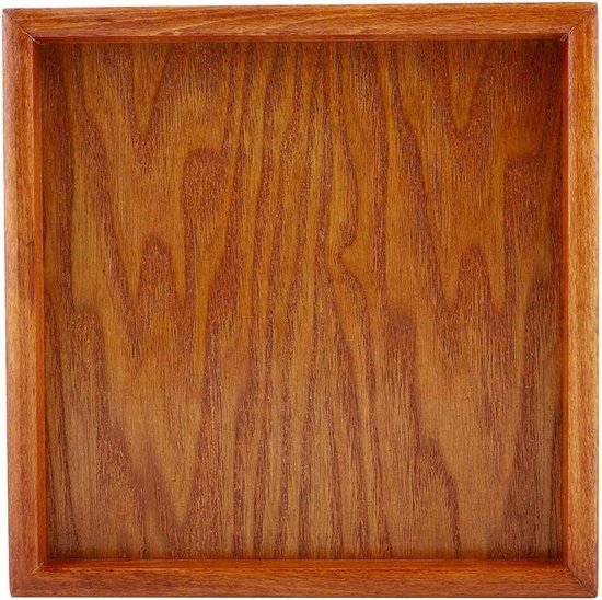 Foto: Dienblad 60x60 houten massief handgemaakt decoratief theeblad ontbijt diner 20 x 20 cm dienblad 60x60