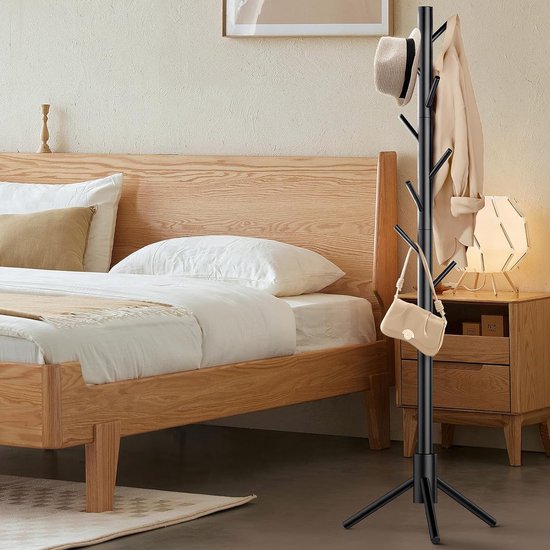Porte-Manteau Sur Pied En Bambou Meuble D'Entrée Portant Pour