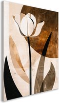 Tableaux tulipes - Portrait de Bloem - Peintures toile Feuilles - Décoration salon industriel - Toile cuisine - Accessoires chambre toile 40x60 cm