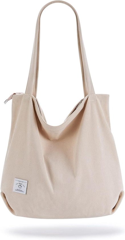 Lekespring Grote tote bag strandtas voor dames, shoppertas, laptoptas met 17 inch laptopvak, elegante schoudertas voor werk, school, Luipaard print, Small
