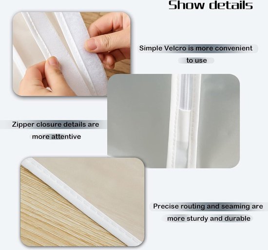 Housse Portant Vetement, 80 * 50 * 120cm Housse De Vetement Penderie, Housse Vêtements Transparent Anti Mite, Housse De Vêtements Anti-Poussière, Pour Chemise/Costumes/Manteaux