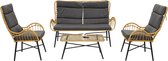 The Outsider Milou Stoel-Bank Loungeset Wicker Grijs