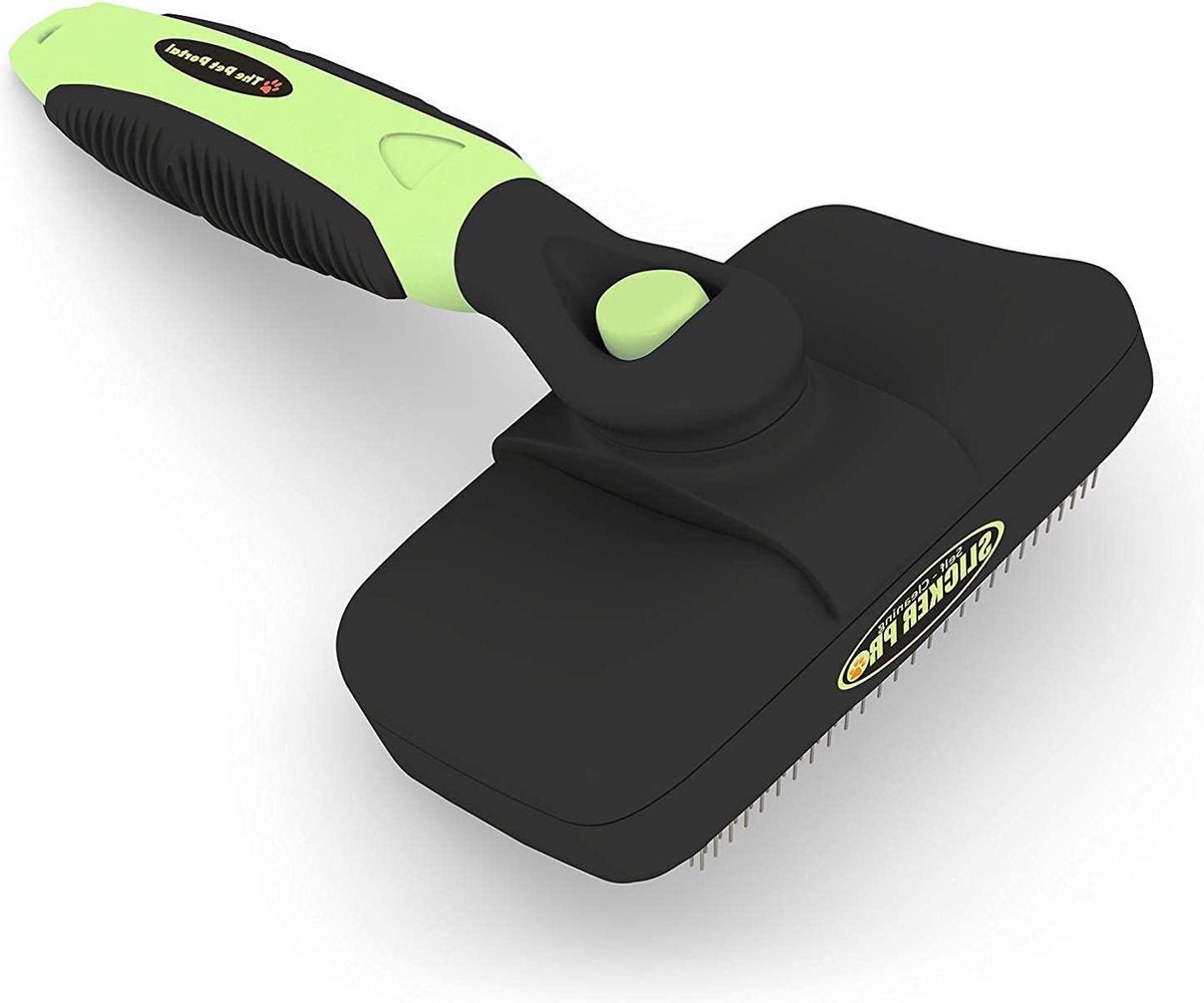 Self Cleaning Slicker Brush voor honden en katten – Verwijder matten en tangen gemakkelijk – Huisdier Grooming Brush met minimale inspanning – Geschikt voor lang of kort haar