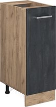 Vicco Armoire à pharmacie R- Line, Béton Zwart /Chêne doré puissant, 30 cm sans plan de travail