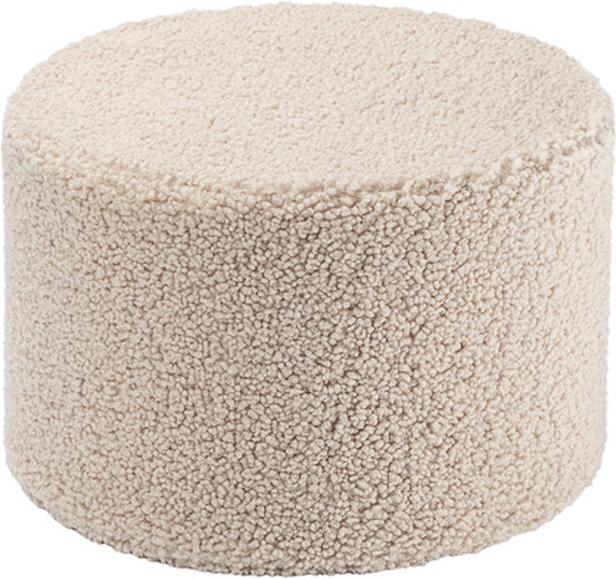 Wigiwama Teddy Pouffe / Poef - Ø40x25cm - Biscuit