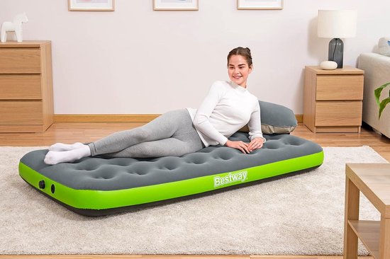 Eenpersoons Luchtmatras met Opbergtas en Pomp - Snel Opblaasbaar Buitenluchtbed voor Buiten - Roll & Relax - Verhoogde Hoogte Queen van Roll & Relax — afbeelding 3