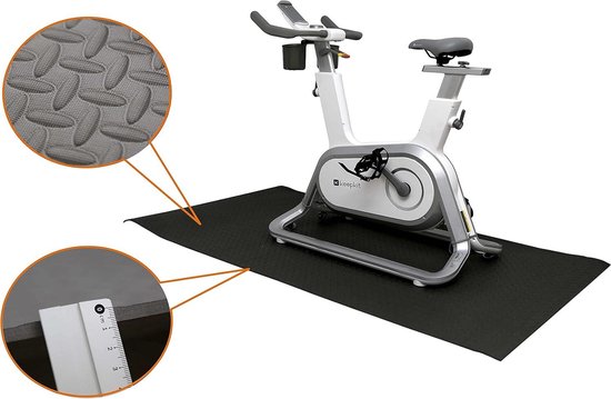 Fitness- en sportmat voor yoga, gym, loopbanden, bodybuilding, crosstrainer en spinningfiets - antislip en isolatie - vloerbeschermingsmat voor fitnessruimte van Domyos — afbeelding 4