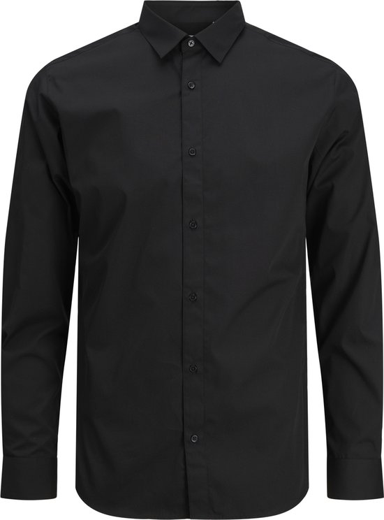 JACK&JONES PLUS JJJOE SHIRT LS PLAIN PLS Heren Overhemd - Black