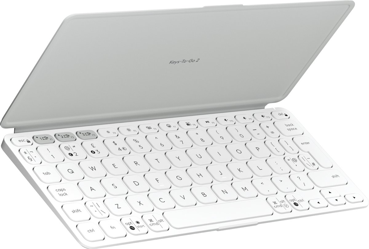 Logitech Keys To Go 2 - Draadloos Tablettoetsenbord - Bluetooth - Qwerty US - Pale Grey