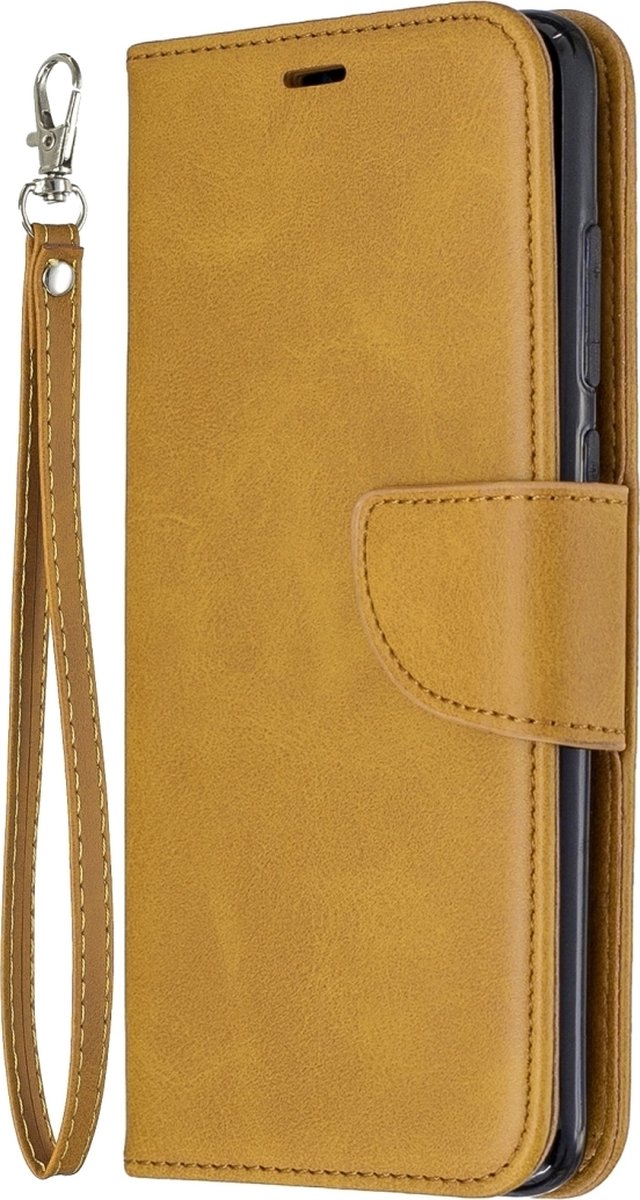 Mobigear Telefoonhoesje geschikt voor Xiaomi Redmi Note 8 Pro Hoesje | Mobigear Excellent Bookcase Portemonnee | Pasjeshouder voor 3 Pasjes | Telefoonhoesje voor Pinpas / OV Kaart / Rijbewijs - Cognac