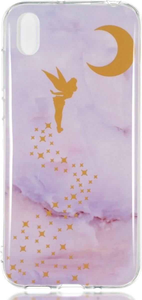 Mobigear Hoesje geschikt voor Huawei Y5 (2019) Telefoonhoesje Flexibel TPU | Mobigear Marble Backcover | Y5 (2019) Case | Back Cover - Elf