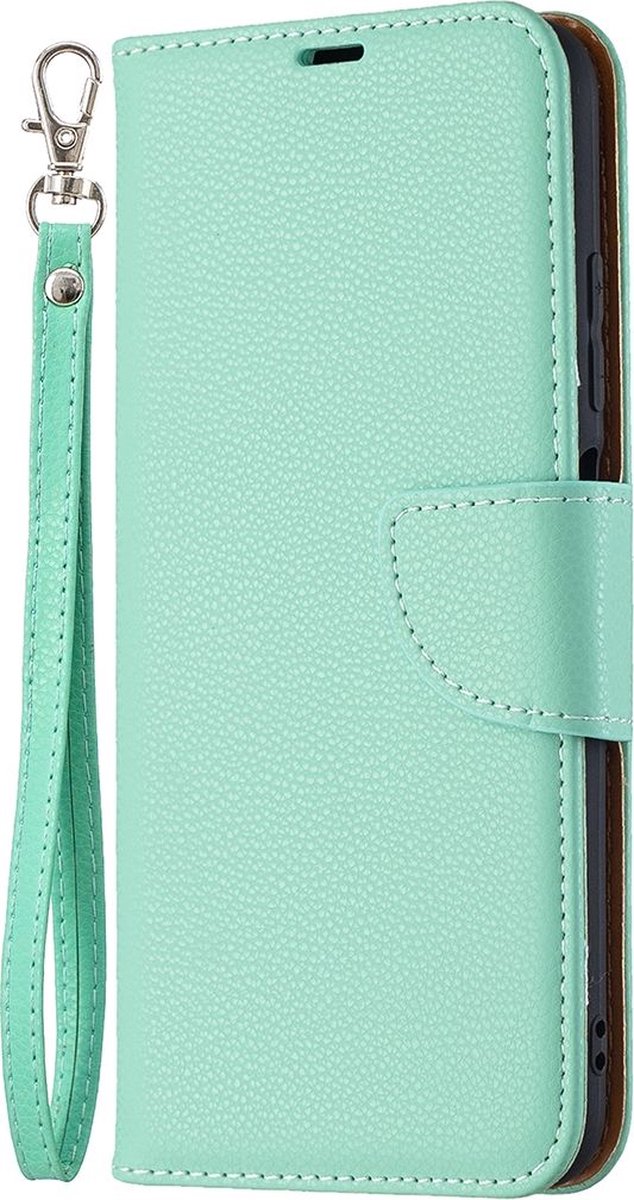 Mobigear Telefoonhoesje geschikt voor POCO M3 Pro Hoesje | Mobigear Excellent Bookcase Portemonnee | Pasjeshouder voor 3 Pasjes | Telefoonhoesje voor Pinpas / OV Kaart / Rijbewijs - Turquoise