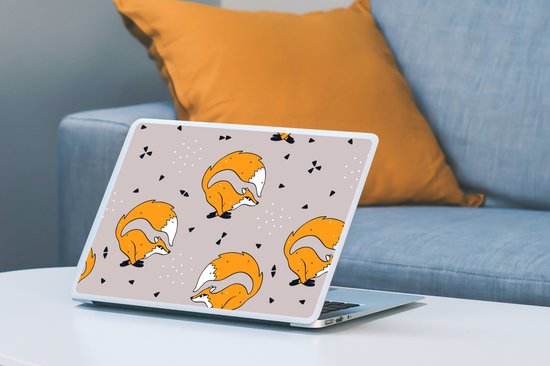 Autocollant pour ordinateur portable - 13,3 pouces - Meiden - Renard - Animaux - Motifs - Fille - Kids - Enfants - 31x22,5 cm - Autocollants pour ordinateur portable - Peau pour ordinateur portable - Couverture