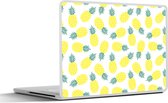 Laptop sticker - 17.3 inch - Zomer - Tropisch - Design - Ananas - 40x30cm - Laptopstickers - Laptop skin - Cover